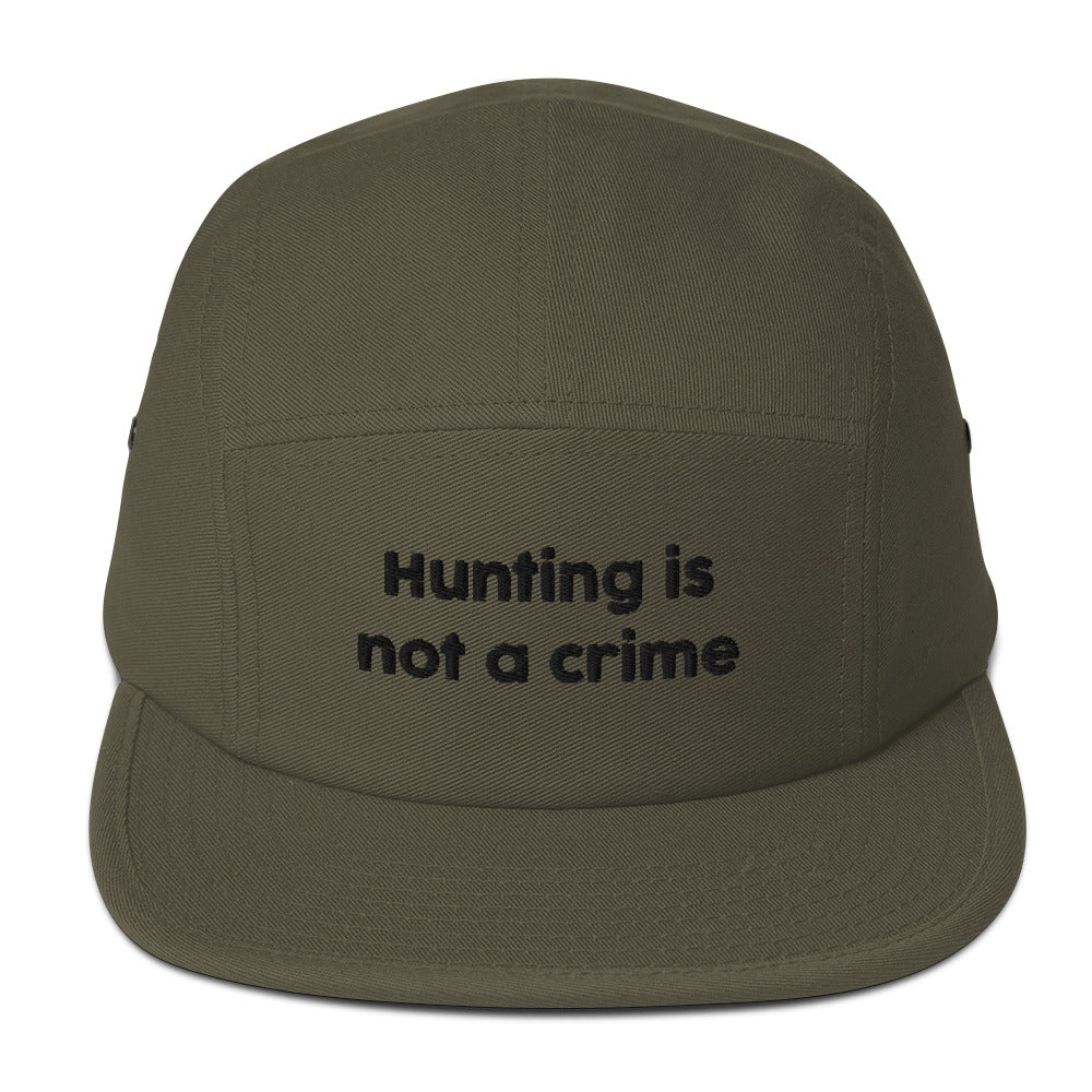 "Hunting is not a crime" Five Panel Cap